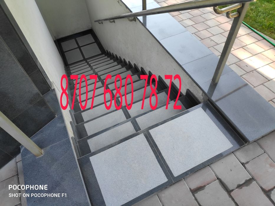 Обжиг обработка Гранит Входные группы. Монтаж