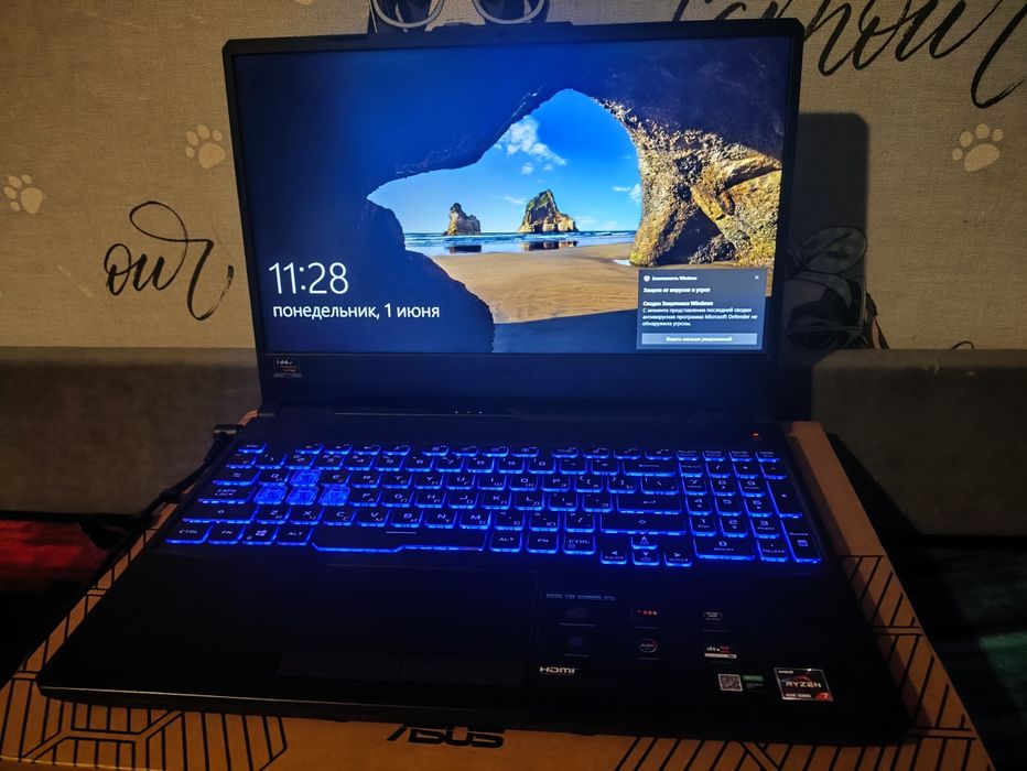 Ноутбук игровой Asus tuf gaming gt 1660 ti 6gb