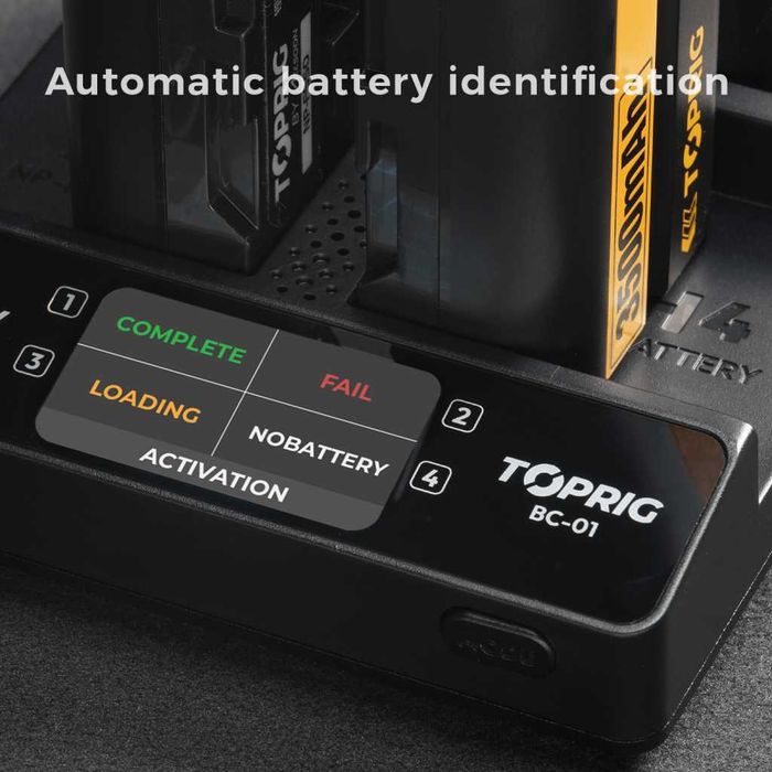 Бърза зарядна станция за 4 броя NP-F батерии Accsoon 100W Fast Charger