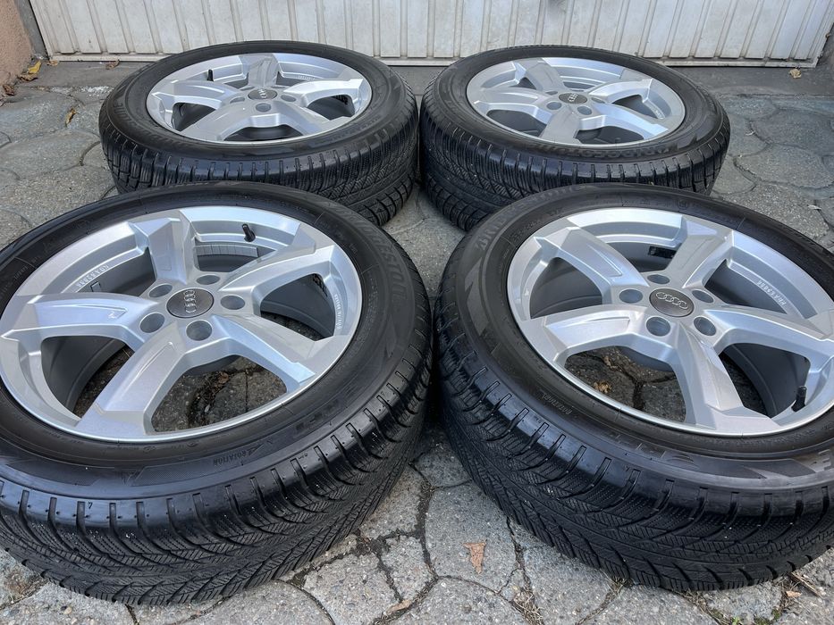 Jante 5x112mm, anvelope iarna 225/55 R17 Audi A4, B8, B9, A6 C6 C7, A5