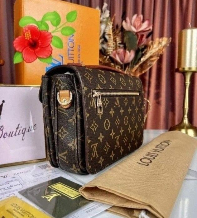 Set LV Pochette Metis(3 articole),geanta +esarfa +portofel,saculet, et