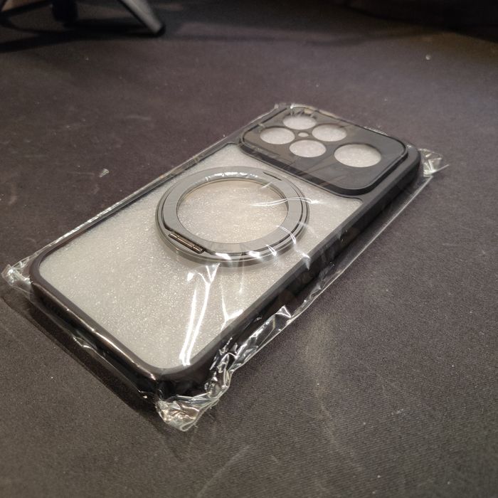 Husă Xiaomi Poco F8 Ultra transparentă+negru cu magsafe și stand