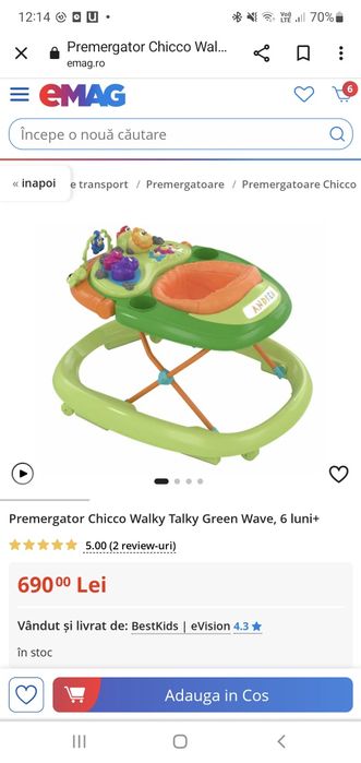 Premergator Chicco Walky Talky Green Wave