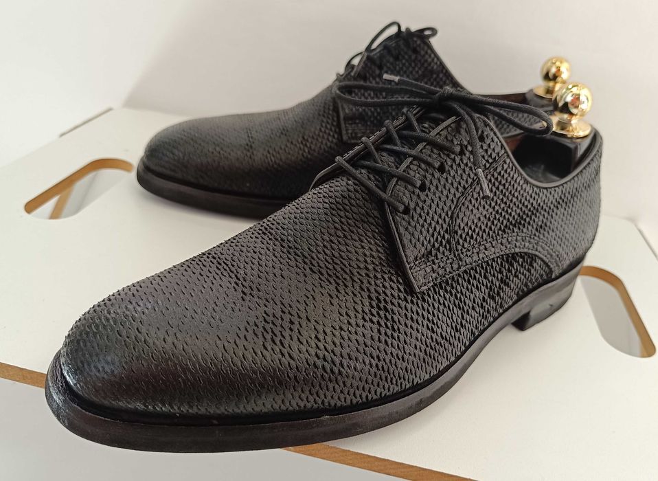 Pantofi derby 40 40.5 de lux lucrati Lagerfeld piele naturala nappa