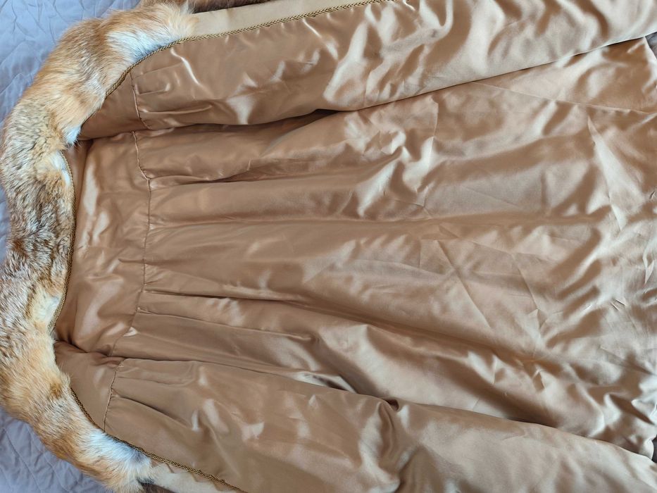 Кожено палто лисица