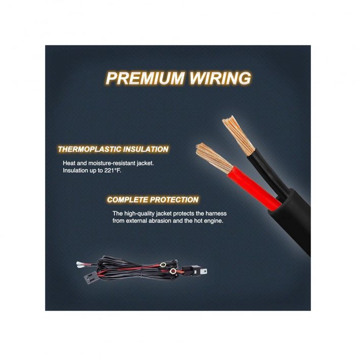 Cablaj Proiectoare Led cu telecomanda, 12v, pentru atv, utv, Polaris