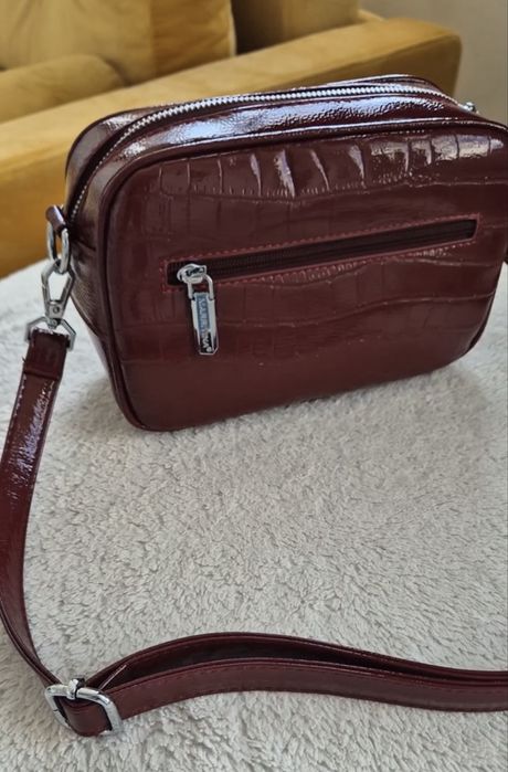 Сумка через плечо винно-красный