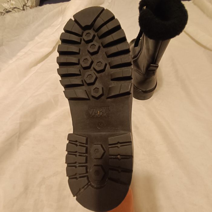 Cizme Zara piele imblanite34
