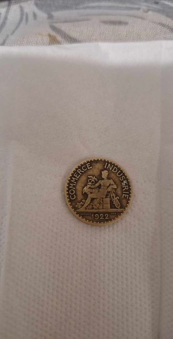 Монета 1 франк 1922