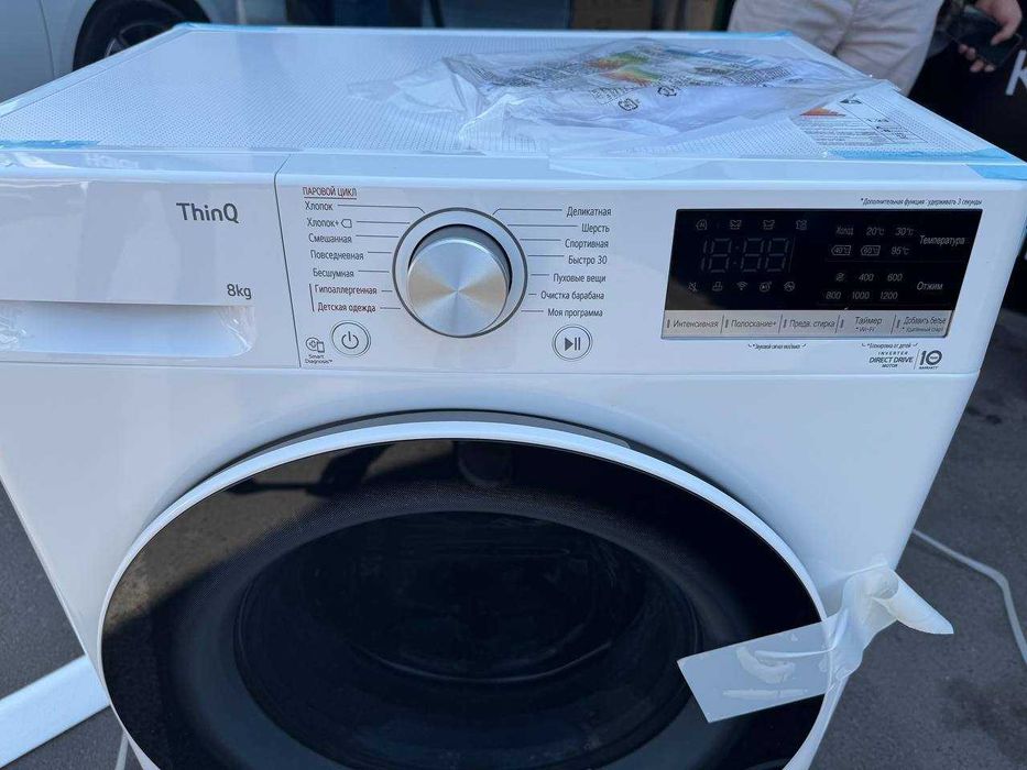 Стиральная машина LG 8кг F2V5PS0W AI DD Inverter Steam ThinQ