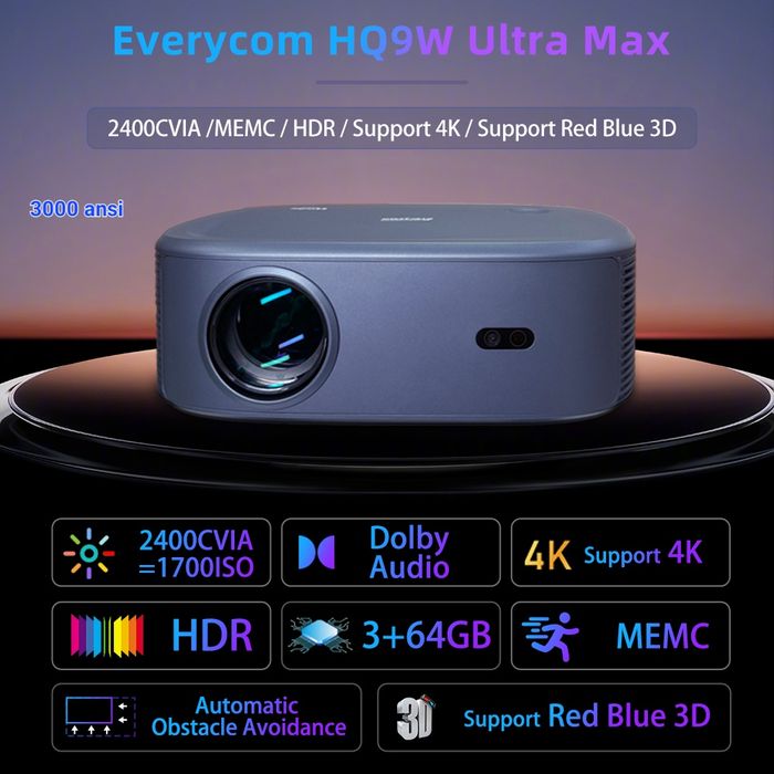 Проектор Everycom HQ9 Ultra Max 2026