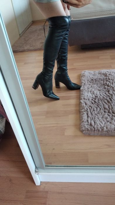 Cizme dama toc patrat