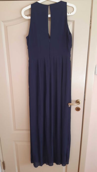 Дълга официална тъмно синя рокля, размер М