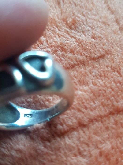 Inel dama argint masiv deosebit 925,inimă,vintage ,17.3 mm