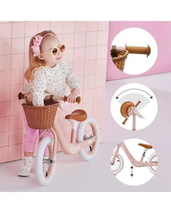 Колело за балансиране KinderKraft - Rapid, розово
