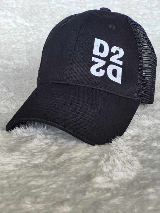 Нова черна шапка с козирка D2 Trucker Стрийтуеър y2k