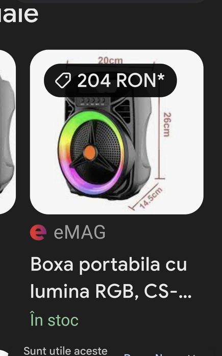 Boxa portabila la cutie.