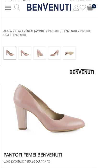 Pantofi piele roz benvenuti