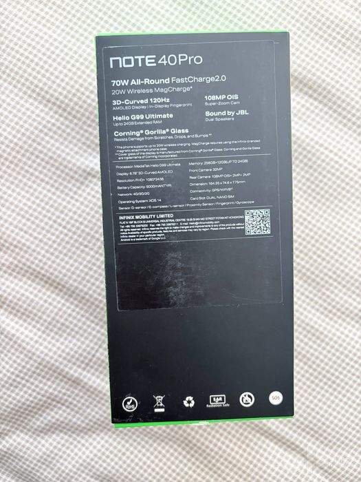 Продается Infinix Note 40 Pro