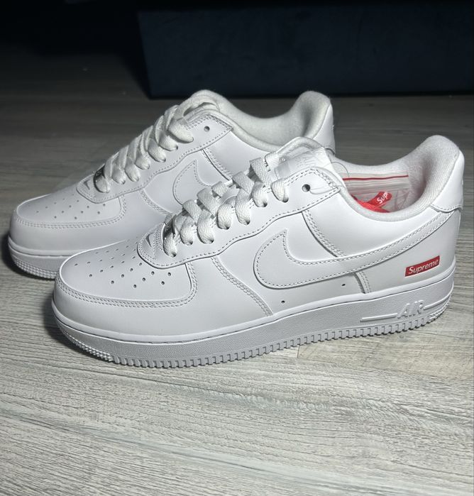 Nike Air Force 1 Supreme Albi - Calitate Premium - Adidasi