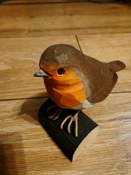 Figurina sculptata din lemn, macaleandru