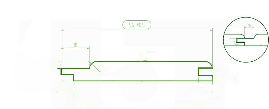 Вносна ламперия с дълго перо 9,6 см./1,3 см./390 см. Качество А