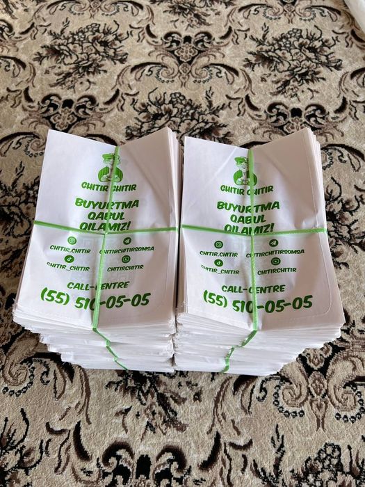 Somsa gumma uchun qogʻoz paket