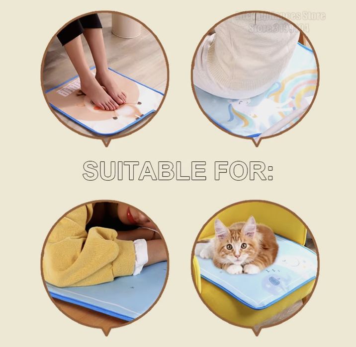 USB  обогрев подушка  45x45см