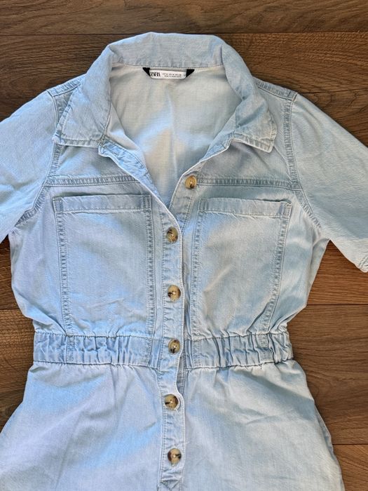 Къс дънков гащеризон Zara