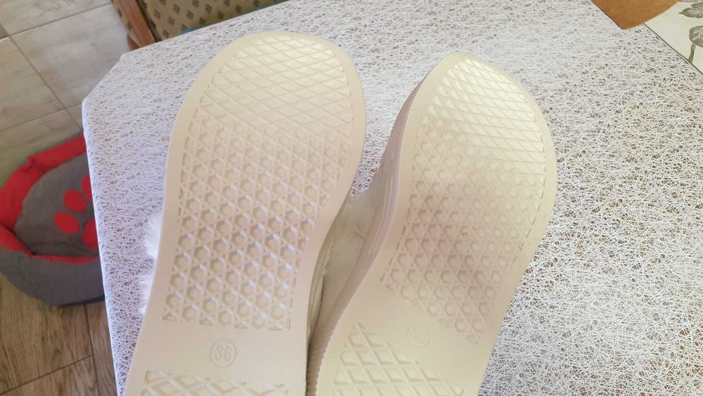 Pantofi albi piele - 36