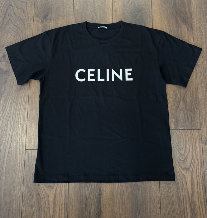 Celine logo T-shirt black