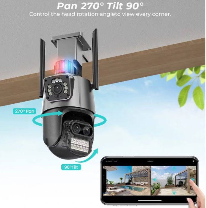 Камера за наблюдение 4K Ultra HD,8MP,датчик за движение,нощно виждане,