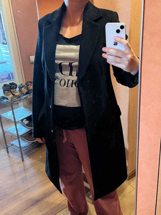 женское пальто из тонкой мягкой 100% шерсти и кашемира