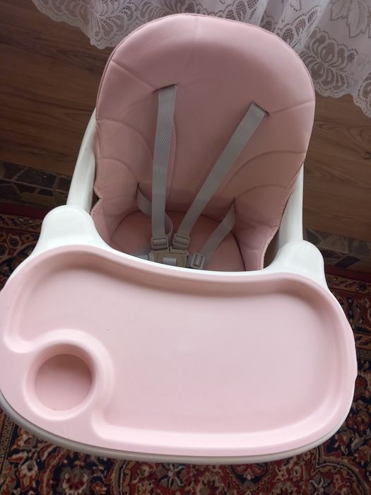 Scaun de masa Little Mom Modern Pink 3in1