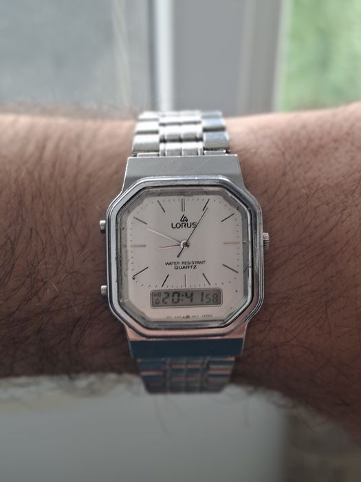 Ceas Vintage Lorus Ana-Digi V041-5020 (by Seiko) anii '90 | Retro Y2K