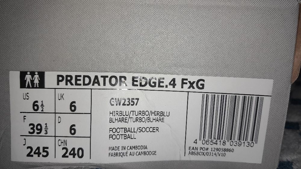 Ghete fotbal predator edge 4