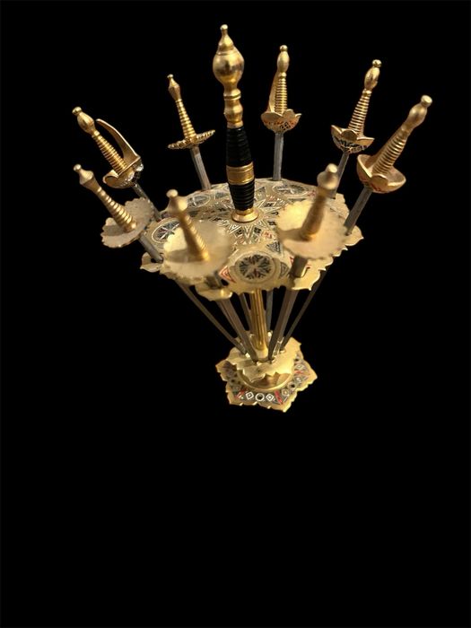 Оригинални и красиви метални коктейлни клечки Винтидж