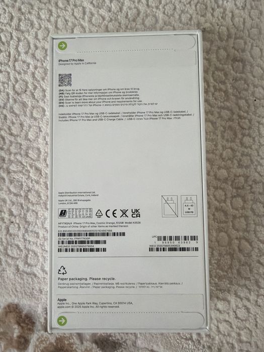 IPhone 17 pro max 512GB