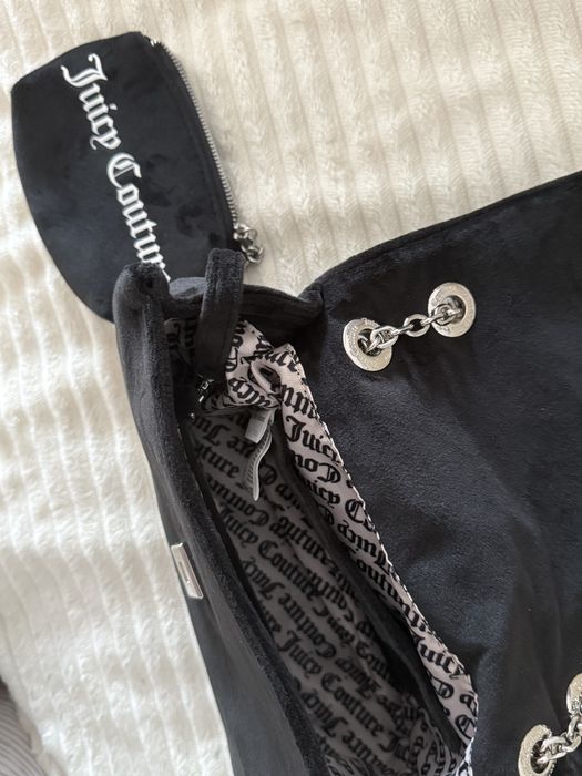 Geanta Juicy Couture din catifea neagra
