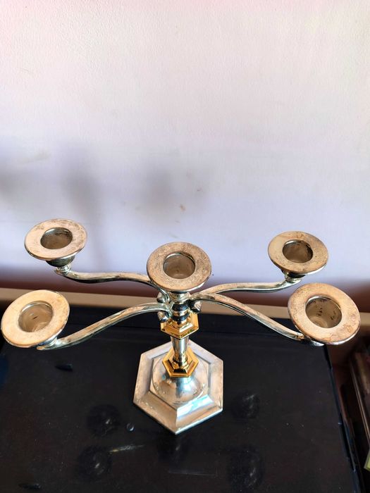 Страхотен Посребрен Свещник