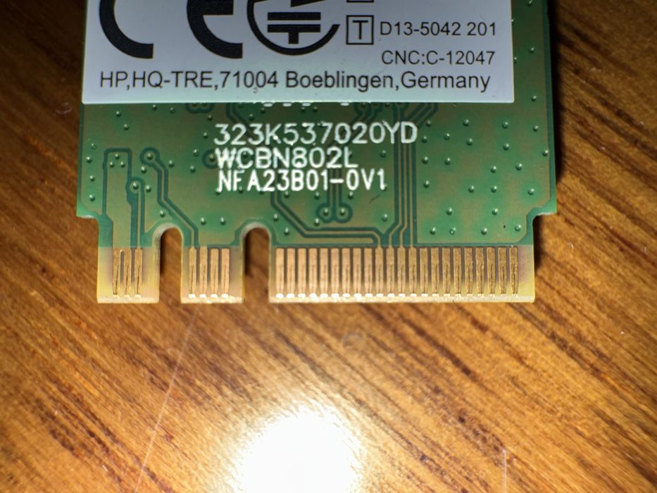 Wi-Fi/Bluetooth модуль Realtek RTL8723BE + комплект антенн HP