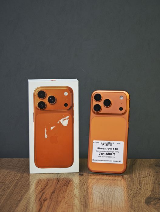 iPhone 17 Pro 1 TB АКБ 100 % 43 цикл | Mobile Zone