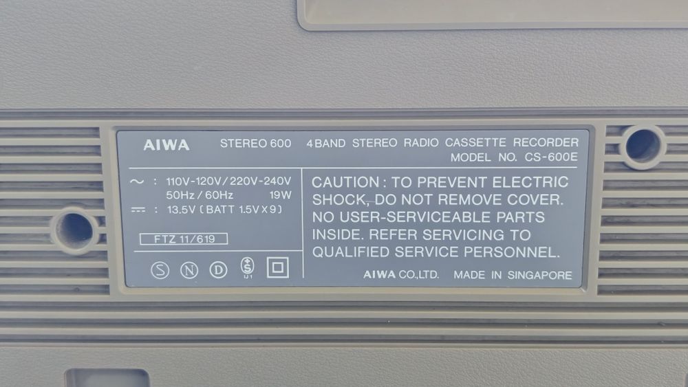 Radiocasetofon Aiwa CS 600