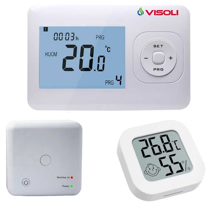 Termostat Ambient Inteligent Visoli™ W08,WIFI,Controlat Prin Aplicatie