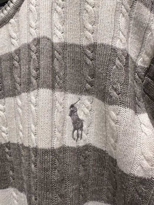 Мъжки пуловер Polo Sport Ralph Lauren | Размер L | Сиво-бял