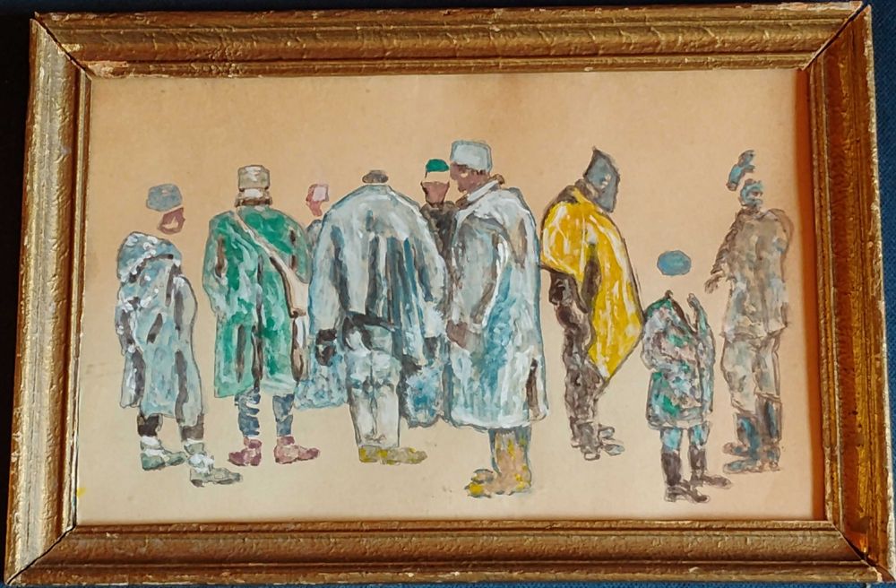 Стара цветна композиция . Майстора .