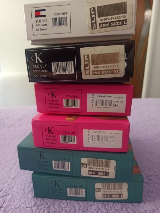 Set Calvin Klein. Chiloți, top, boxer