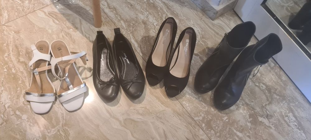 3 чифта черни обувки 38номер