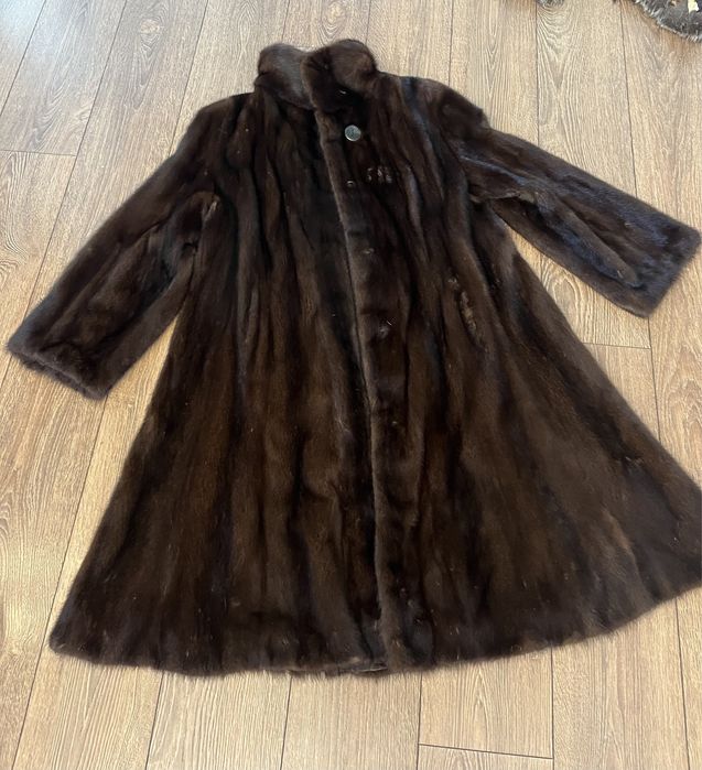 Норковая шуба цельная