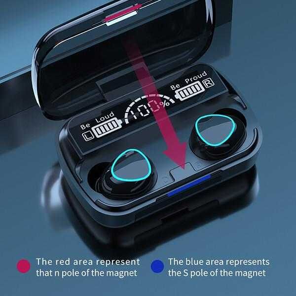 Светещи безжични Стерео слушалки М10 с LED дисплей,хендсфри,блутут